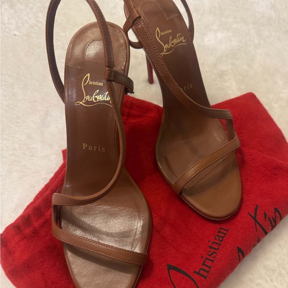 Christian Louboutin Rosalie Nude 5 Heel Stilettos